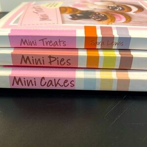 Trio of Cookbooks Mini Treats Mini Pies Mini Cakes